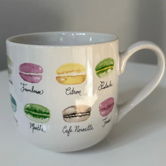 New! 🇫🇷🥐✨ Sur La Table Macaron Paris Stoneware Mug 15oz