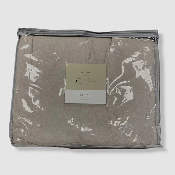 $290 Legacy Home Gray Essex Dust Bed Skirt Full 22