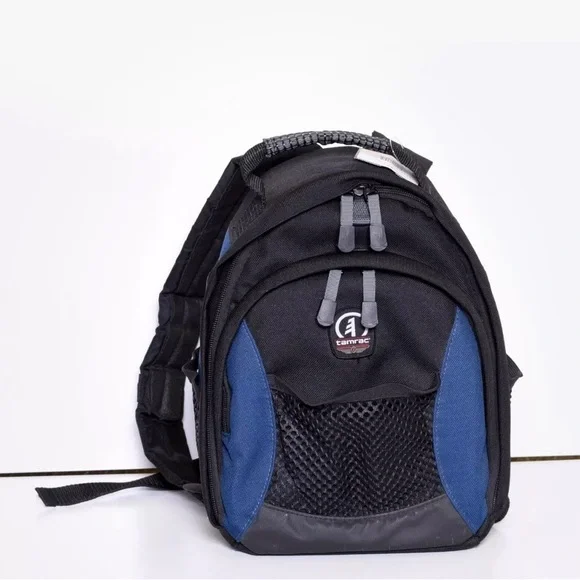 Tamrac 5371 Digital DSLR Camera Black and Blue Sporty Backpack Case