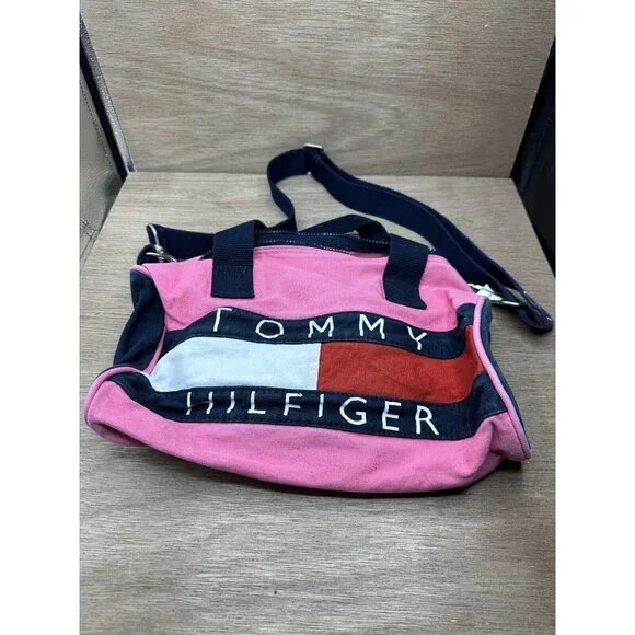 Tommy Hilfiger Duffle / Gym Bag Pink & Blue