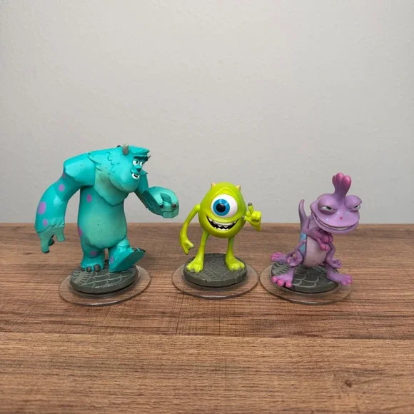 Disney Infinity Monsters Inc Pixar Figures Lot (3pc) Randall Sully Mike