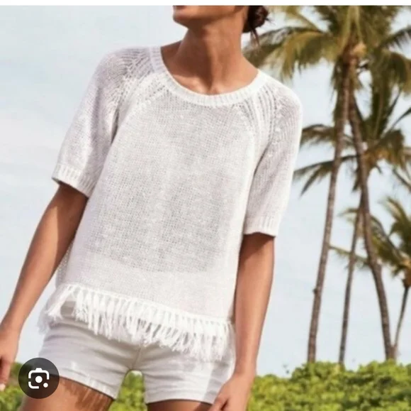 J. Crew White Knit Sweater