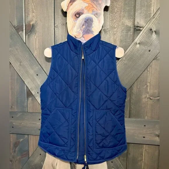 J. Crew Blue Puffer Vest