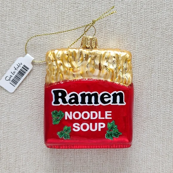 Sur La Table Ramen Noodle Soup Packet Ornament - New with Tag