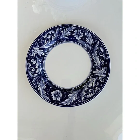 SUR LA TABLE Italian Renaissance Salad/dessert Plates Blue Discontinued