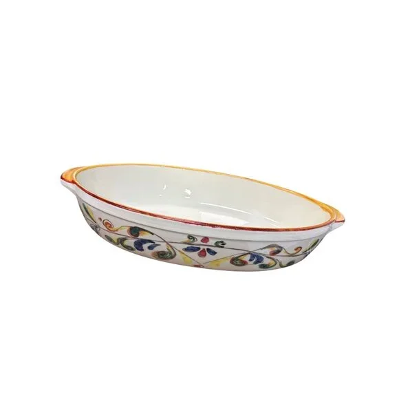 Sur La Table handcrated Italian cermic serve bowl 9.5