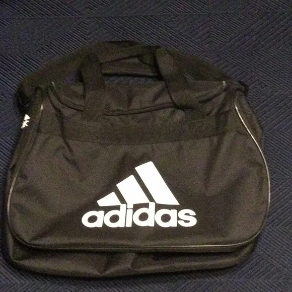 Adidas black canvas duffel bag