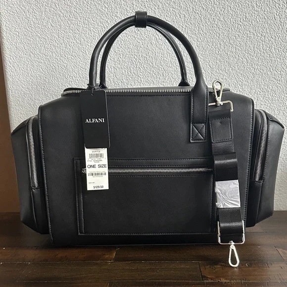 Alfani Black Duffel Bag for Men NWT