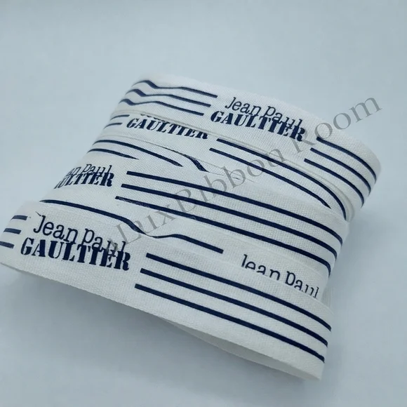 Jean Paul Gaultier Grosgrain Ribbon 2 Yards Nautical Stripe Authentic Designer
