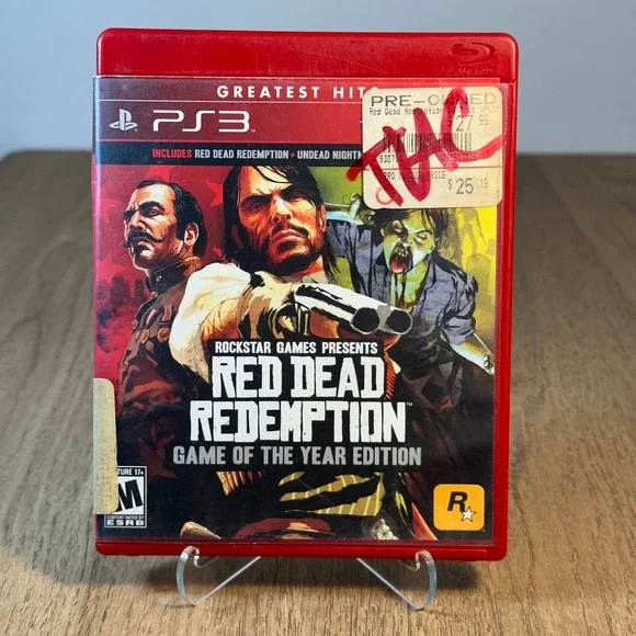 Rockstar Red Dead Redemption PS3 Game One Size Red Good GOTY Undead Nightmare