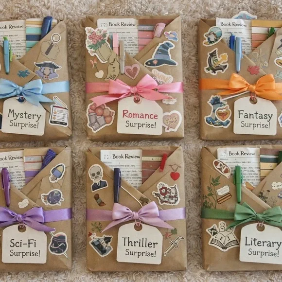Surprise Book Gift Set with Colorful Ribbons