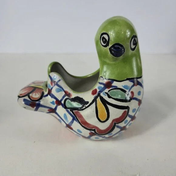 Talavera Dove Planter Hand Painted Mexican Art Succulants