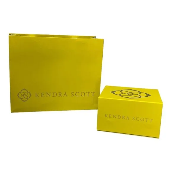 Kendra Scott Gift Bag and Gift Box Set Yellow and Gold