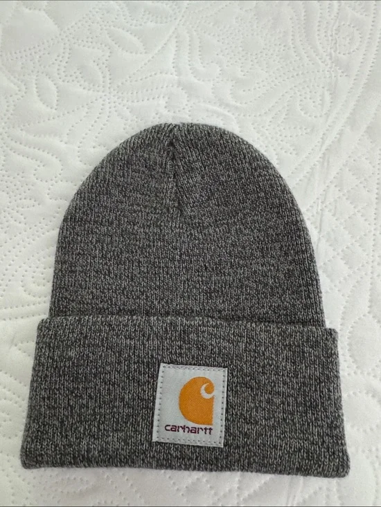 Carhartt Marled Watch Hat Gray Infant Toddler Ribbed Knit Beanie