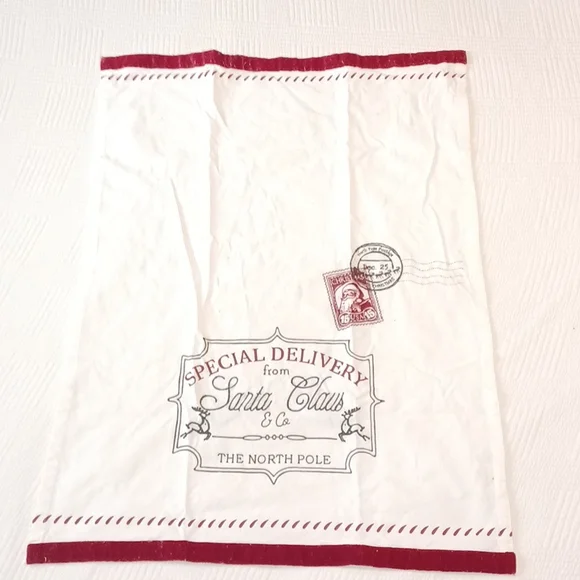 Special Delivery from Santa Claus & Co Christmas kitchen towel North pole 20x28