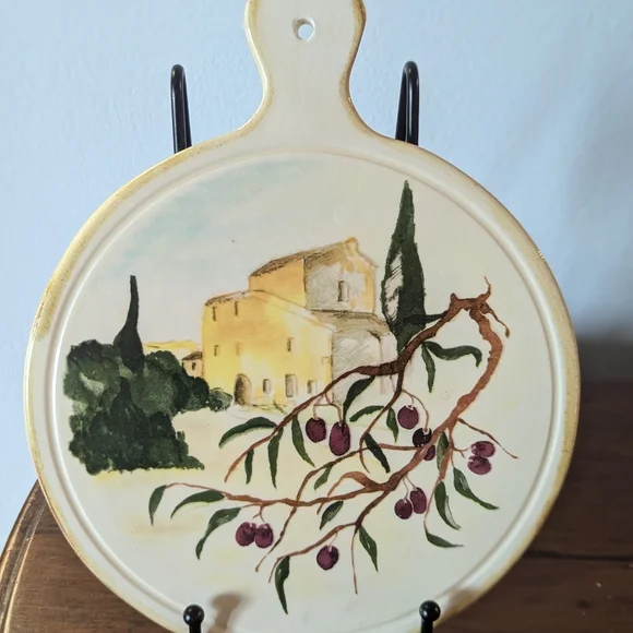 Italian Hand Painted Round Trivet