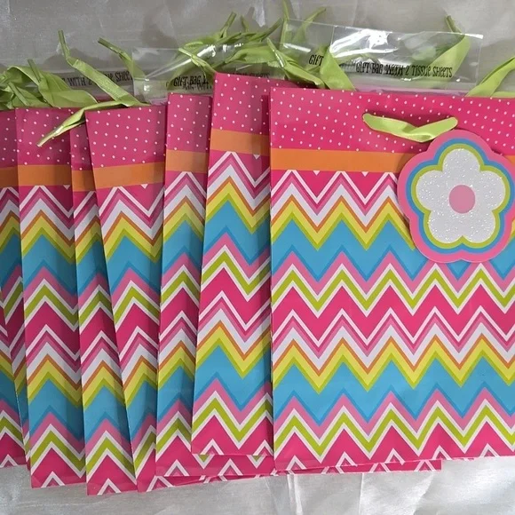 Lot of 8 Hallmark Gift Bags New with Tissue Paper