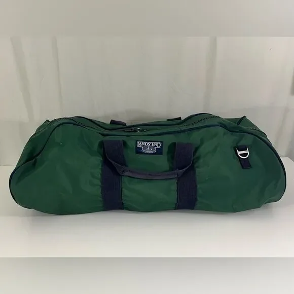 90’s Lands' End Forest Green Duffel Bag