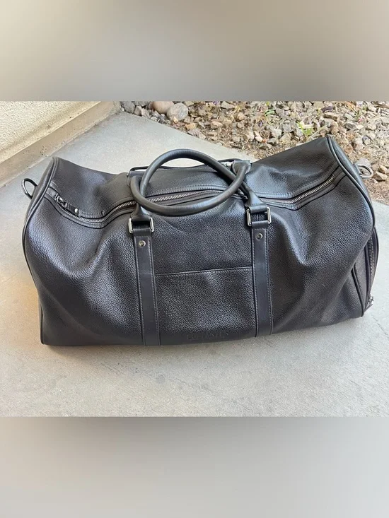 Bostanten brown leather duffel