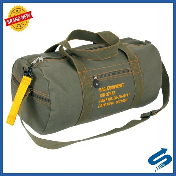 Canvas Duffle Bag Heavyweight Travel Gym Gear Storage Vintage Classic
