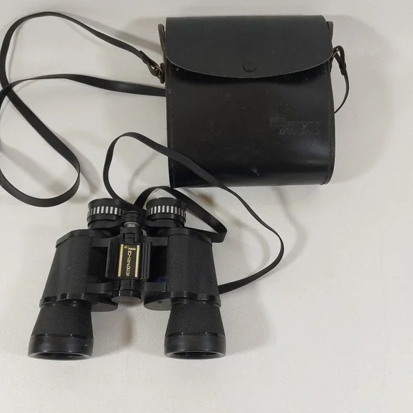 Vintage Kmart FOCAL 8x40 Binoculars Siam Cat Japan Optics‎ w/ Case – Quick Focus