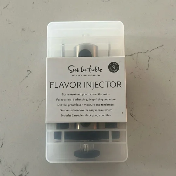 Flavor injector for meats and poultry. BBQ with enhanced flavor! New.