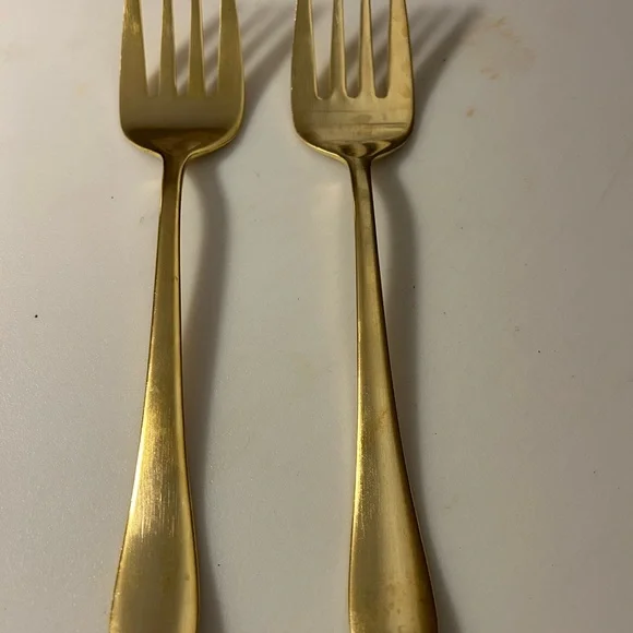 Elegant Gold Dining Fork Set