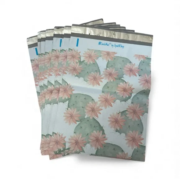 Cactus Poly Mailers by - Pink and Green 10x14