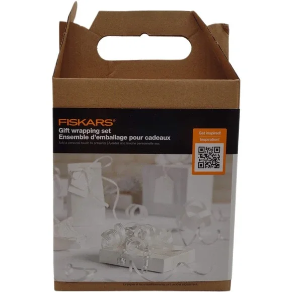 Fiskars Gift‎ Wrapping Set Cutter Punch Homemade Tags Curls Presents