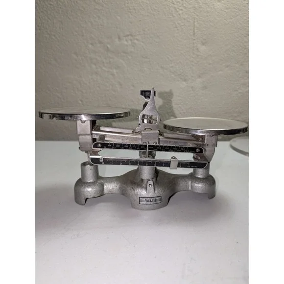 Vintage W. M. Welch Scientific Metal Balance Scale‎ 210 Grams Made In USA