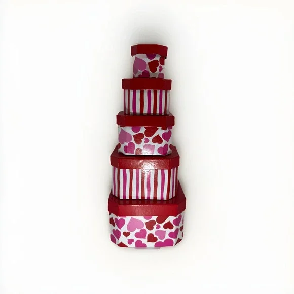 Valentines Day Nesting Gift Boxes Set Of 5