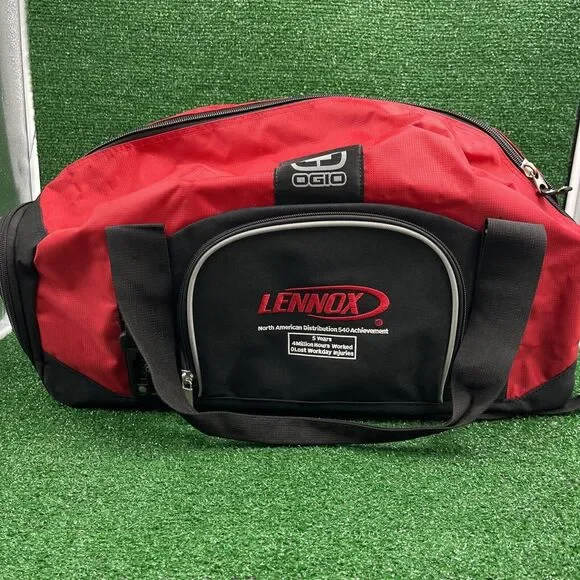 OGIO‎ Lennox Logo Big Dome Large Gym Travel Duffle Bag Red Black 21
