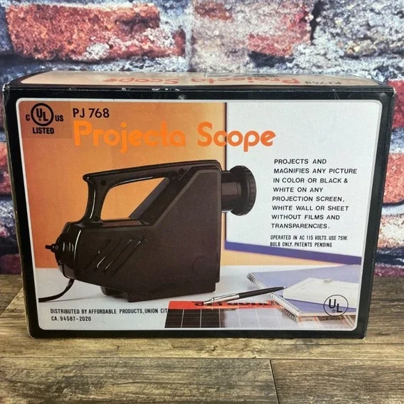Vintage Projecta PJ768 Slide Projector Scope Retro Photography Viewer