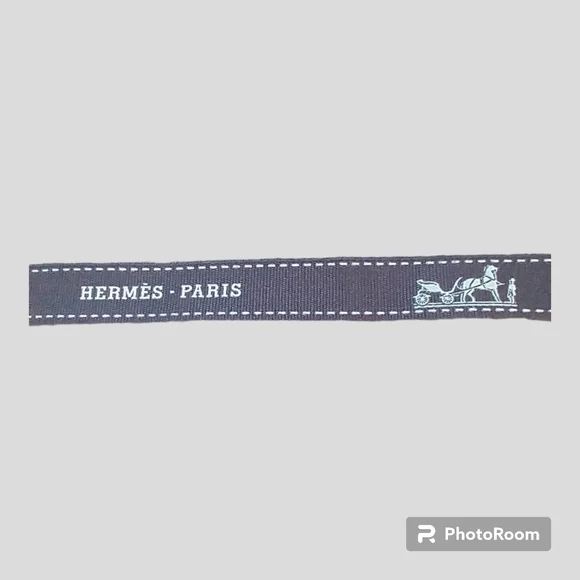 Authentic HERMES 2 Brown Ribbons 74