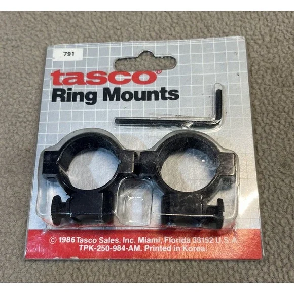 Tasco Ring Mounts 791 Scope Mounts with Allen Wrench Vintage‎