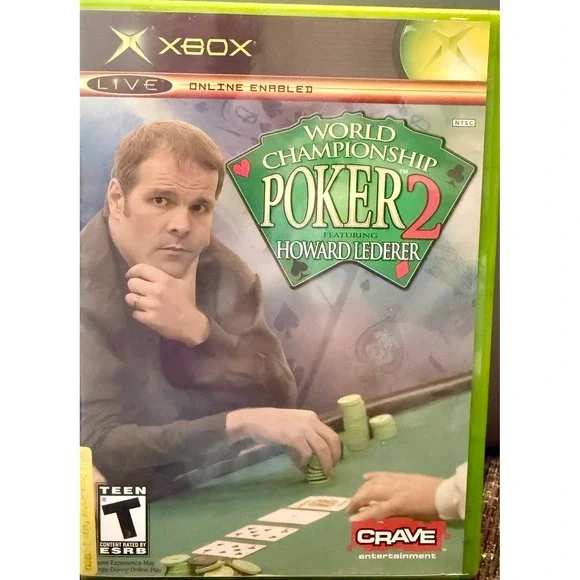Crave World Championship Poker 2 Xbox NTSC Howard Lederer Card Game