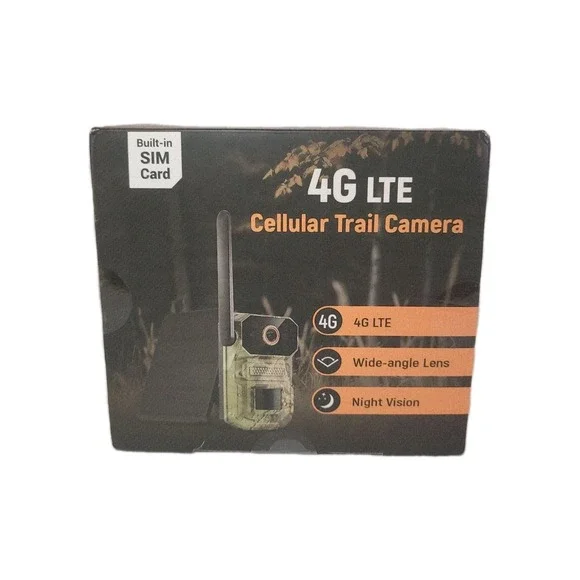 4G LTE Cellular Trail Camera with Solar Panel Game Cameras Live New In Box