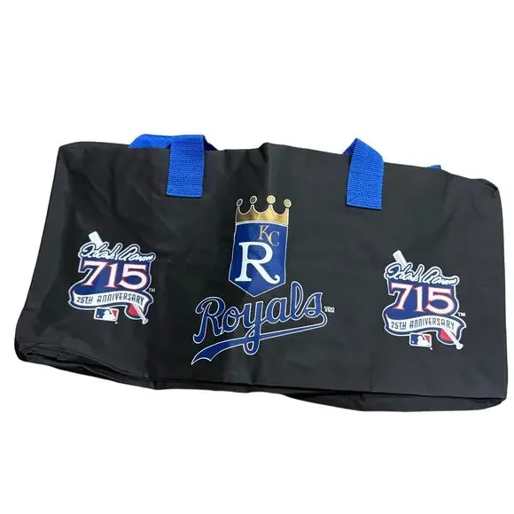 Vintage 1999 Kansas City Royals Hank Aaron 715 HR 25th Anniversary Duffle Bag