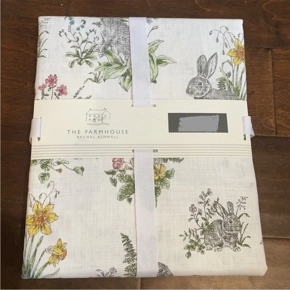 The Farmhouse Rachel Ashwell Easter Floral Tablecloth 70” round