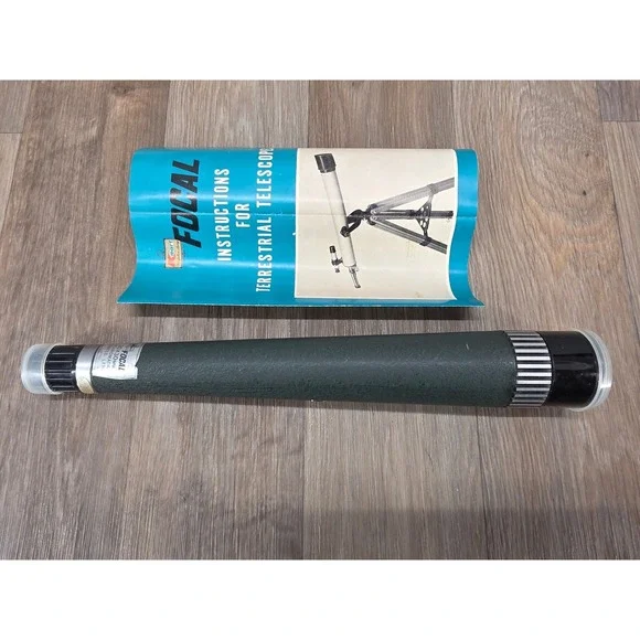 Vintage Focal Hand Telescope 20x30mm Japan Kresge Spotting Scope w/ Box Manual