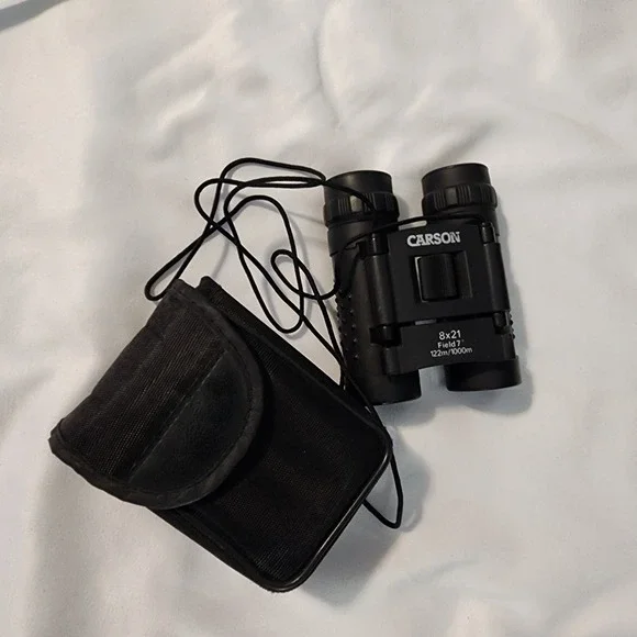 Carson Binoculars 8x21 Field 7 392FT At 1000 Yards With Soft Case