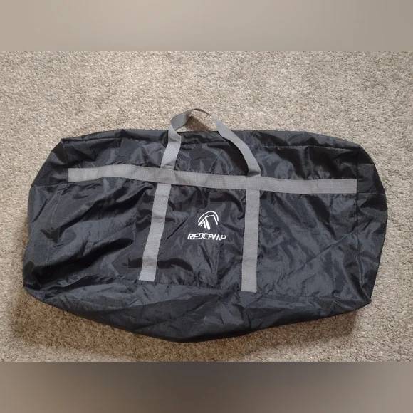 REDCAMP Duffle Bag Black Large Travel Camping S1