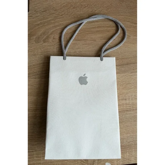 Apple Store Apple Logo Shopping Paper Bag Genuine White Bag Empty Matte Classic