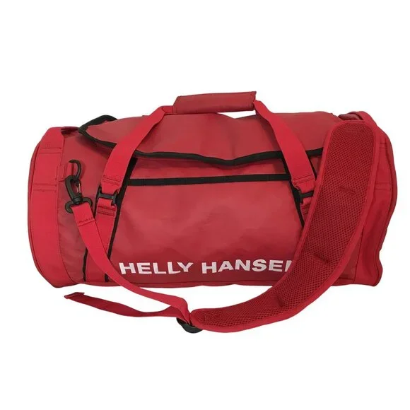 Helly Hansen Red Duffle Bag & Backpack Travel Sports Carry On Luggage 30L