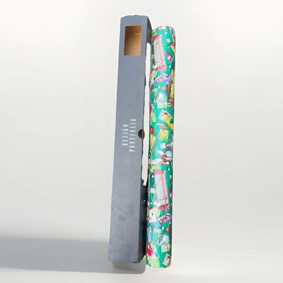 VTG Portfolio Design Premium Litho Gift Wrap 2'x85' Green Golfer‎ P500309