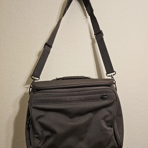 American Tourister Brown Textured Men’s Laptop Shoulder Bag