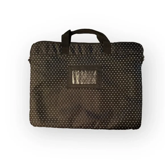 Murval Polka Dot Black n White laptop Bag