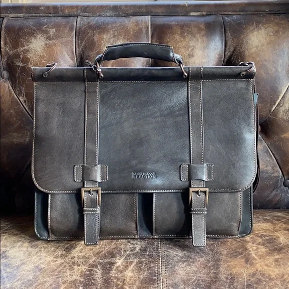 Kenneth Cole leather lap top bag / brief case