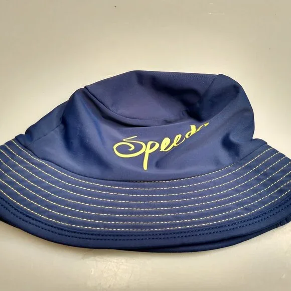 Speedo Navy Blue Swim Bucket Hat UV 50+ Toddler Baby Kids Size Large/Extra Large