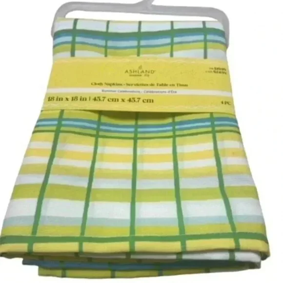 Ashland Cloth Napkins Striped (4) 100% Cotton 20